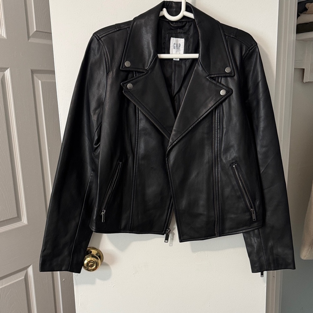 GAP Black Leather Jacket